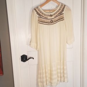 Creme Linen Dress